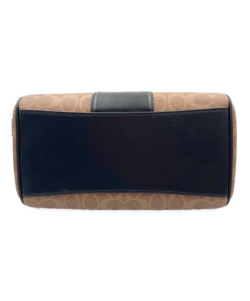 COACH（コーチ）COACH (コーチ) ローアン サッチェル バッグ・シグネチャー キャンバス ベージュ×ブラックの古着・服飾アイテム