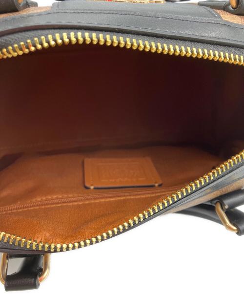 COACH（コーチ）COACH (コーチ) ローアン サッチェル バッグ・シグネチャー キャンバス ベージュ×ブラックの古着・服飾アイテム