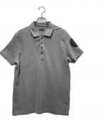 DIESELディーゼル）の古着「ロゴパッチポロシャツ」｜グレー