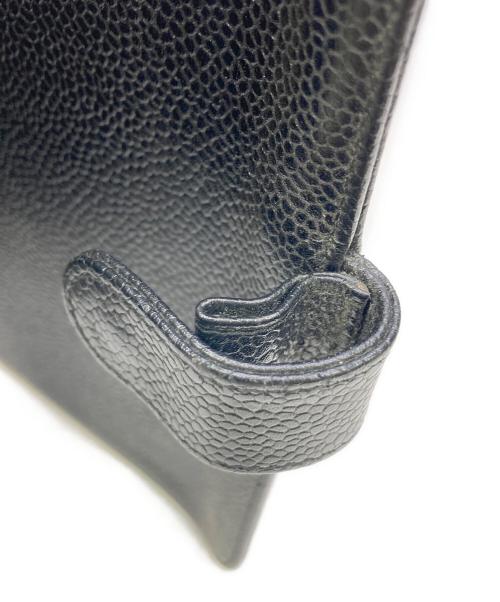 CHANEL（シャネル）CHANEL (シャネル) 手帳カバー ココマーク キャビアスキン ブラックの古着・服飾アイテム