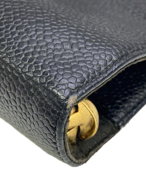 CHANEL（シャネル）CHANEL (シャネル) 手帳カバー ココマーク キャビアスキン ブラックの古着・服飾アイテム