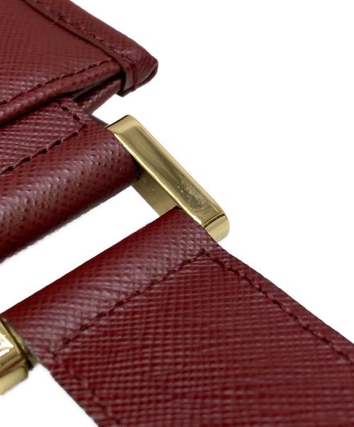 BURBERRY（バーバリー）BURBERRY (バーバリー) ノバチェックショルダーバッグ レッド×ベージュの古着・服飾アイテム