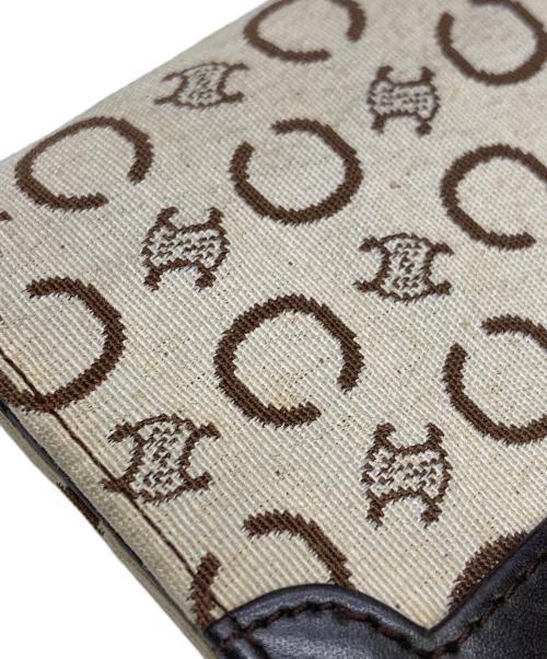 CELINE（セリーヌ）CELINE (セリーヌ) カードケース Cマカダム ベージュ×ブラウンの古着・服飾アイテム