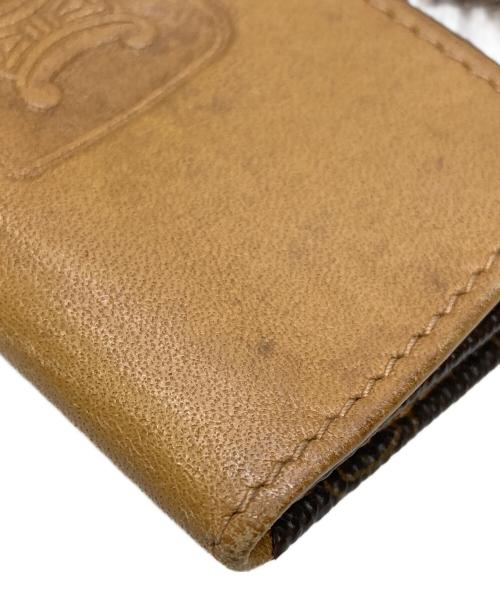 CELINE（セリーヌ）CELINE (セリーヌ) マカダム柄コインケース ベージュ×ブラウンの古着・服飾アイテム