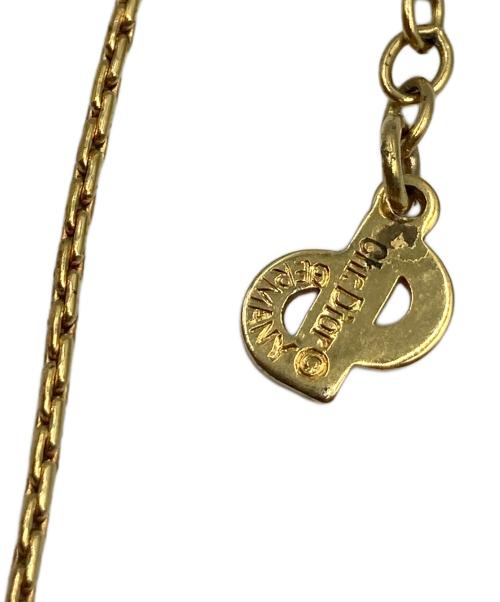 Christian Dior（クリスチャン ディオール）Christian Dior (クリスチャン ディオール) ラインストーントップネックレス ゴールドカラーの古着・服飾アイテム