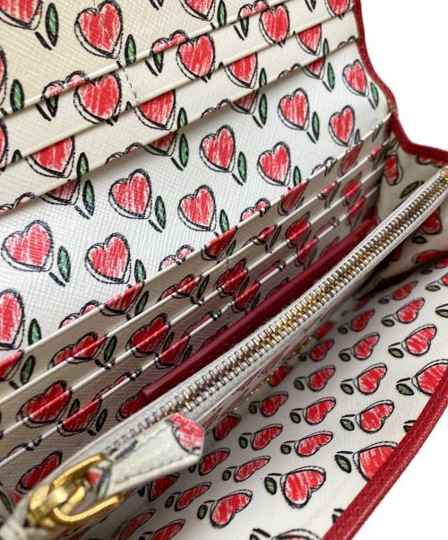 PRADA（プラダ）PRADA (プラダ) SAFFIANO METAL WALLET レッドの古着・服飾アイテム