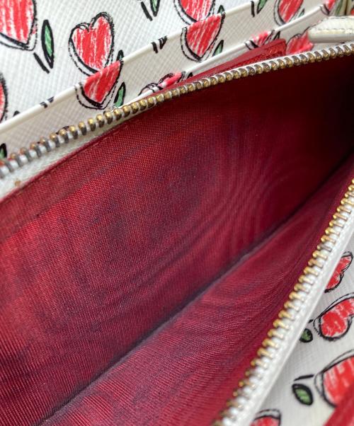 PRADA（プラダ）PRADA (プラダ) SAFFIANO METAL WALLET レッドの古着・服飾アイテム