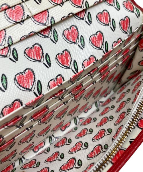 PRADA（プラダ）PRADA (プラダ) SAFFIANO METAL WALLET レッドの古着・服飾アイテム
