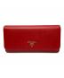 PRADA（プラダ）の古着「SAFFIANO METAL WALLET」｜レッド