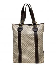 CELINE（セリーヌ）の古着「マカダム柄トートバック」｜ベージュ×ブラウン