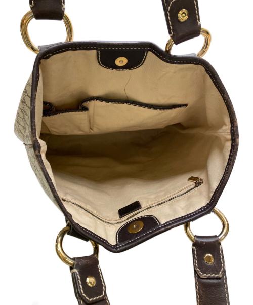 CELINE（セリーヌ）CELINE (セリーヌ) マカダム柄トートバック ベージュ×ブラウンの古着・服飾アイテム