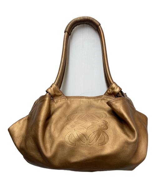 LOEWE（ロエベ）LOEWE (ロエベ) アナグラム型押しトートバッグ ナッパアイレ ブロンズの古着・服飾アイテム