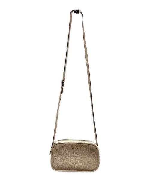 FURLA（フルラ）FURLA (フルラ) Wファスナーショルダーバッグ ピンク×ホワイトの古着・服飾アイテム