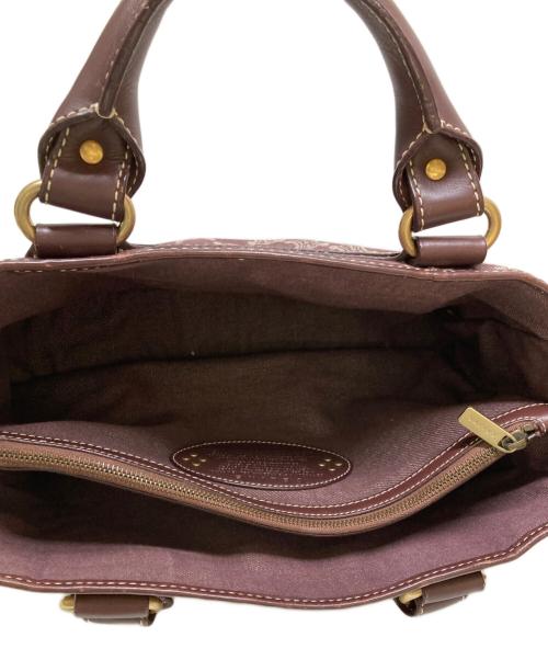 CELINE（セリーヌ）CELINE (セリーヌ) マカダム柄デニムブギーバッグ パープルの古着・服飾アイテム
