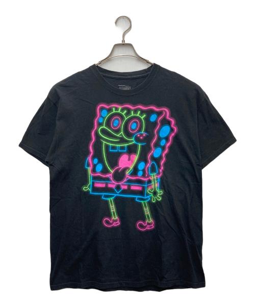 Sponge Bob（スポンジボブ）Sponge Bob (スポンジボブ) SPONGE BOBプリントTシャツ ブラック サイズ:Lの古着・服飾アイテム