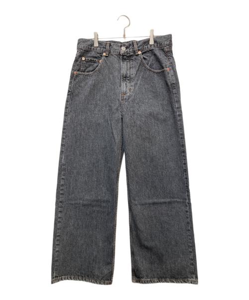 California General Store（カリフォルニアジェネラルストア）California General Store (カリフォルニアジェネラルストア) オーガニック コットン ミックス KNG ブラック　バギーデニム グレー サイズ:Mの古着・服飾アイテム