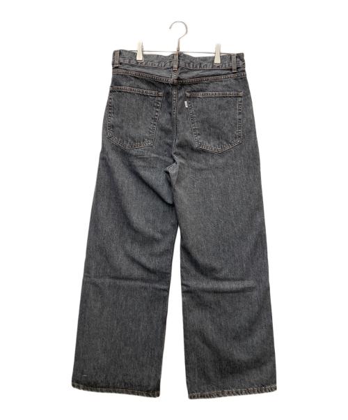 California General Store（カリフォルニアジェネラルストア）California General Store (カリフォルニアジェネラルストア) オーガニック コットン ミックス KNG ブラック　バギーデニム グレー サイズ:Mの古着・服飾アイテム