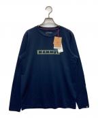 MAMMUTマムート）の古着「ロゴ プリント ロングスリーブ Tシャツ」｜ネイビー
