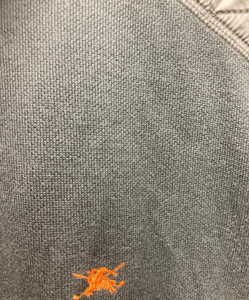 BURBERRY GOLF（バーバリーゴルフ）BURBERRY GOLF (バーバリーゴルフ) ハーフジップスウェット ブラック×オレンジ サイズ:Lの古着・服飾アイテム