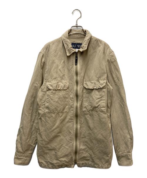ARMANI JEANS（アルマーニジーンズ）ARMANI JEANS (アルマーニジーンズ) ミリタリージャケット ベージュ サイズ:USA32の古着・服飾アイテム