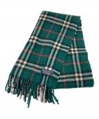 Burberry'sバーバリー）の古着「カシミヤマフラー」｜グリーン