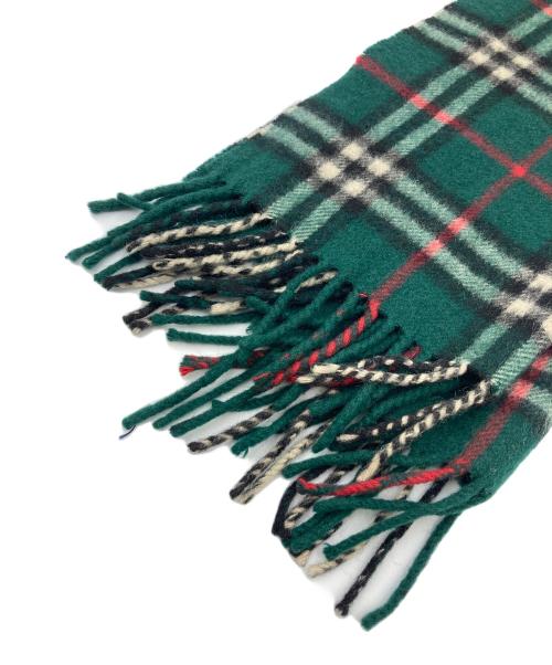 Burberry's（バーバリー）Burberry's (バーバリーズ) カシミヤマフラー グリーンの古着・服飾アイテム