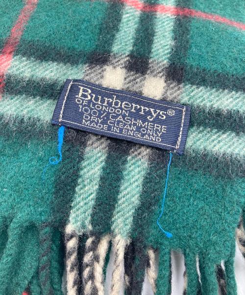 Burberry's（バーバリー）Burberry's (バーバリーズ) カシミヤマフラー グリーンの古着・服飾アイテム