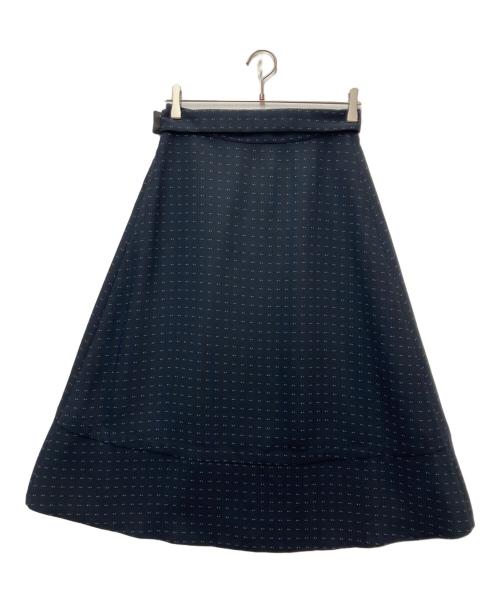 A.P.C.（アーペーセー）A.P.C. (アーペーセー) 総柄ベルテッドスカート ネイビー サイズ:SIZE Sの古着・服飾アイテム