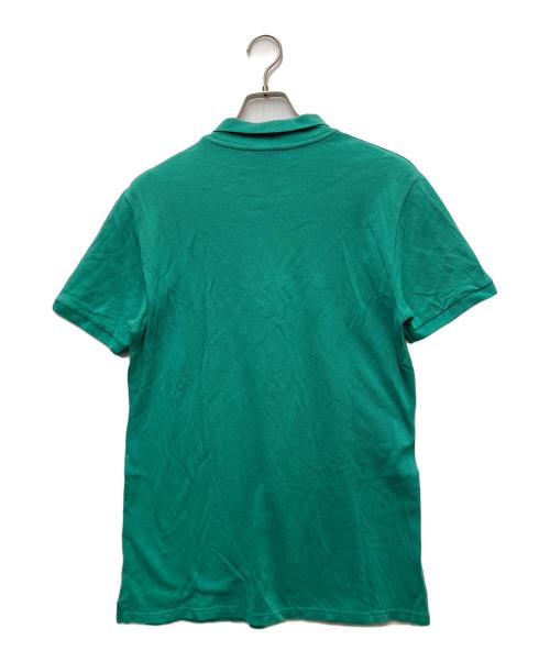 maison kitsune（メゾンキツネ）maison kitsune (メゾンキツネ) 鹿の子 刺繍パッチ ポロシャツ グリーン サイズ:Mの古着・服飾アイテム