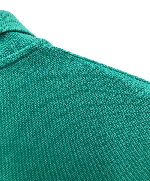 maison kitsune（メゾンキツネ）maison kitsune (メゾンキツネ) 鹿の子 刺繍パッチ ポロシャツ グリーン サイズ:Mの古着・服飾アイテム