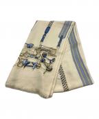 GUCCIグッチ）の古着「ストール」｜ベージュ×ブルー