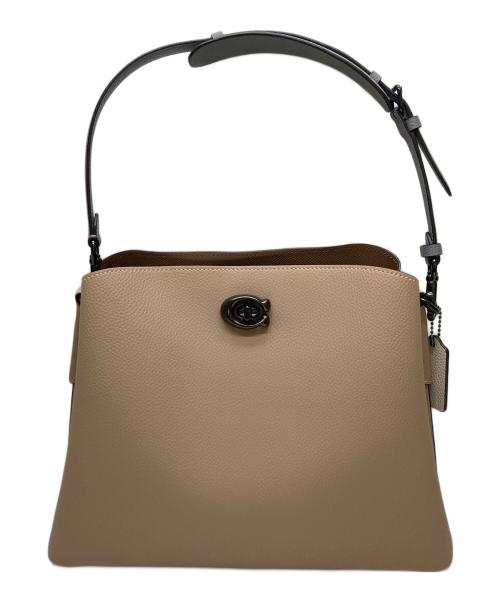 COACH（コーチ）COACH (コーチ) ウィロウショルダーバッグ カラーブロック ベージュ×グレーの古着・服飾アイテム