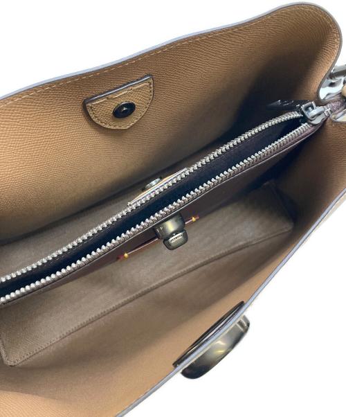 COACH（コーチ）COACH (コーチ) ウィロウショルダーバッグ カラーブロック ベージュ×グレーの古着・服飾アイテム