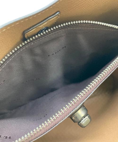 COACH（コーチ）COACH (コーチ) ウィロウショルダーバッグ カラーブロック ベージュ×グレーの古着・服飾アイテム