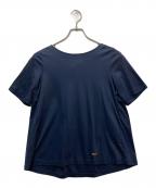 BLUE LABEL CRESTBRIDGEブルーレーベルクレストブリッジ）の古着「バックリボン半袖ブラウス」｜ネイビー