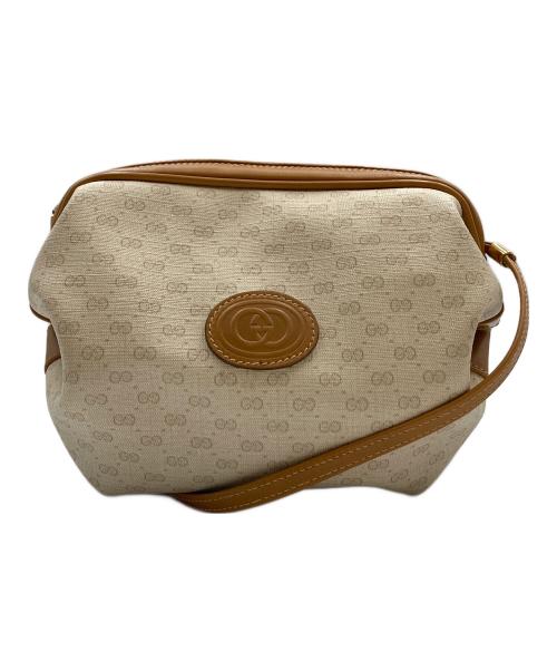 GUCCI（グッチ）GUCCI (グッチ) オールド　グッチ　ショルダーバッグ ホワイト×ベージュの古着・服飾アイテム