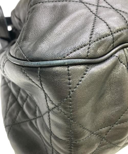 Christian Dior（クリスチャン ディオール）Christian Dior (クリスチャン ディオール) 巾着ショルダーバッグ カナージュ ブラックの古着・服飾アイテム