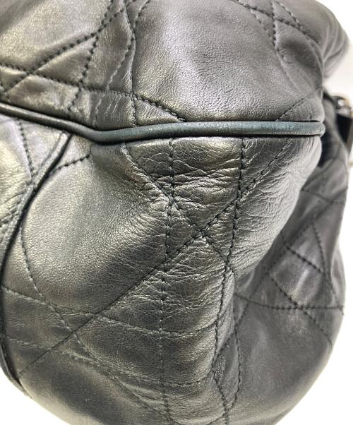 Christian Dior（クリスチャン ディオール）Christian Dior (クリスチャン ディオール) 巾着ショルダーバッグ カナージュ ブラックの古着・服飾アイテム