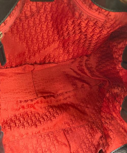 Christian Dior（クリスチャン ディオール）Christian Dior (クリスチャン ディオール) 巾着ショルダーバッグ カナージュ ブラックの古着・服飾アイテム