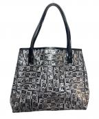 Salvatore Ferragamoサルヴァトーレ フェラガモ）の古着「総柄ロゴトートバッグ」｜ブラック×シルバー