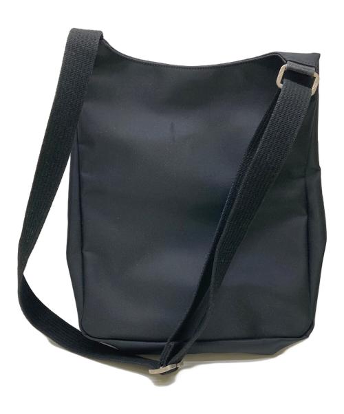 LONGCHAMP（ロンシャン）LONGCHAMP (ロンシャン) レザーフラップナイロンショルダーバッグ ブラックの古着・服飾アイテム
