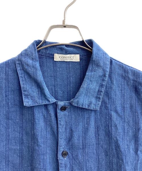 confect（コンフェクト）confect (コンフェクト) リネンシャツ ネイビー サイズ:3の古着・服飾アイテム