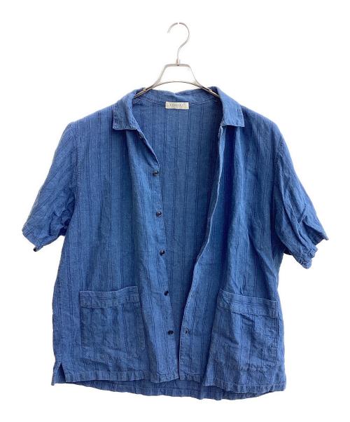 confect（コンフェクト）confect (コンフェクト) リネンシャツ ネイビー サイズ:3の古着・服飾アイテム