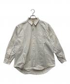 sancaサンカ）の古着「長袖ストライプシャツ」｜アイボリー