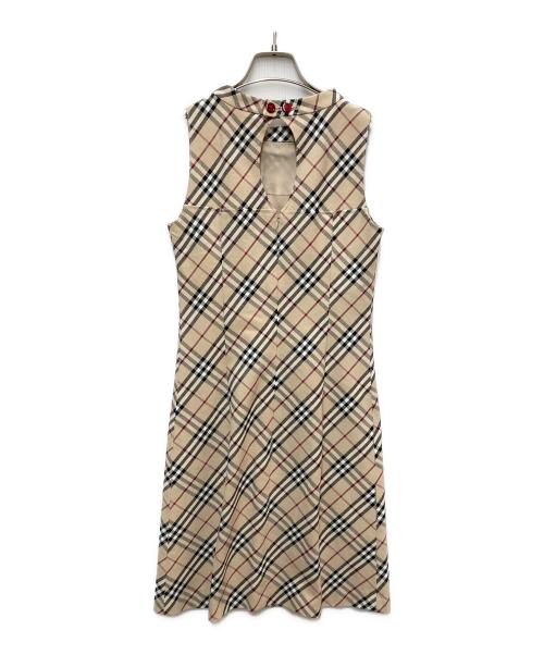 BURBERRY BLUE LABEL（バーバリーロンドンブルーレーベル）BURBERRY BLUE LABEL (バーバリーロンドンブルーレーベル) ノースリーブ・キャミソールワンピース ベージュ サイズ:36の古着・服飾アイテム