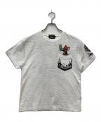 VANSON×TOM and JERRYバンソン×トム アンド ジェリー）の古着「刺繍ポケットTシャツ」｜ホワイト