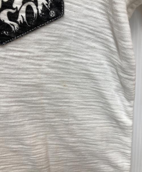 VANSON（バンソン）VANSON (バンソン) TOM and JERRY (トム アンド ジェリー) 刺繍ポケットTシャツ ホワイト サイズ:Sの古着・服飾アイテム