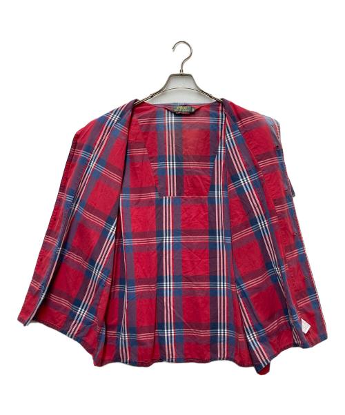 POLO RALPH LAUREN（ポロ・ラルフローレン）POLO RALPH LAUREN (ポロ・ラルフローレン) チェックパジャマシャツ レッド×ブルー サイズ:LLの古着・服飾アイテム