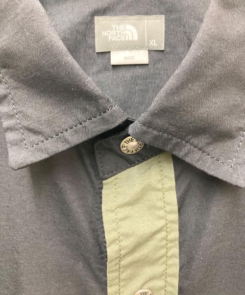 THE NORTH FACE（ザ ノース フェイス）THE NORTH FACE (ザ ノース フェイス) L/S Nuptse Shirt グリーン×ブラック サイズ:XLの古着・服飾アイテム