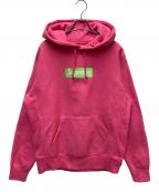 SUPREMEシュプリーム）の古着「BOX LOGO HOODED SWEATSHIRT MAGENTA」｜ピンク×グリーン